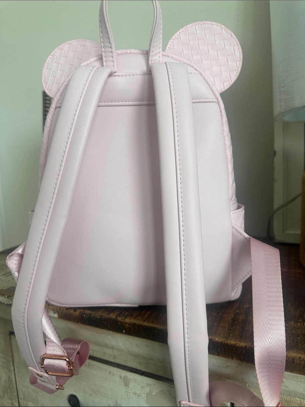 Disney Loungefly Pink Minnie Mouse Backpack with Matching Ears Disney - Picture 4 of 9